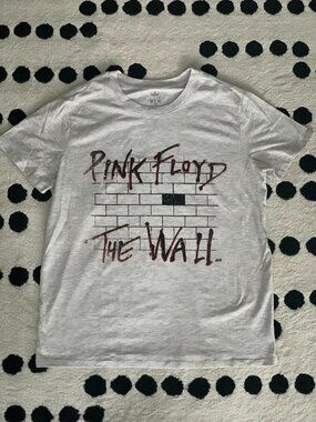 Pink Floyd The Wall T Shirt Large Gray Music Classic Concert Rock Band Retro Tee